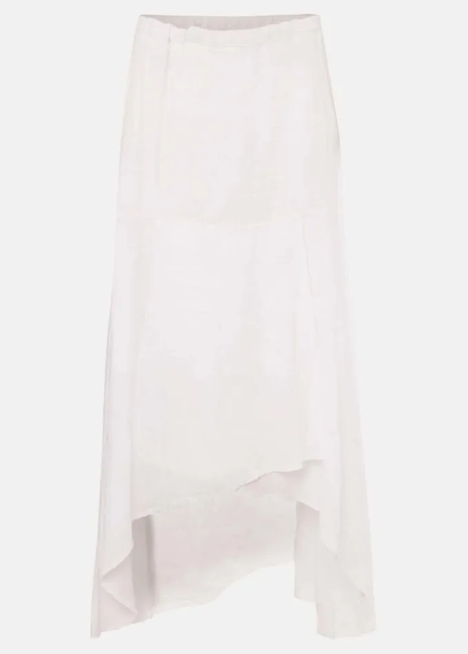 Phase Eight Phoebe Faux Wrap Linen Skirt White Women Skirts