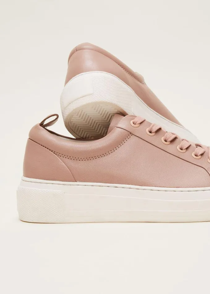Phase Eight Platform Trainers Light Pink Women Flats