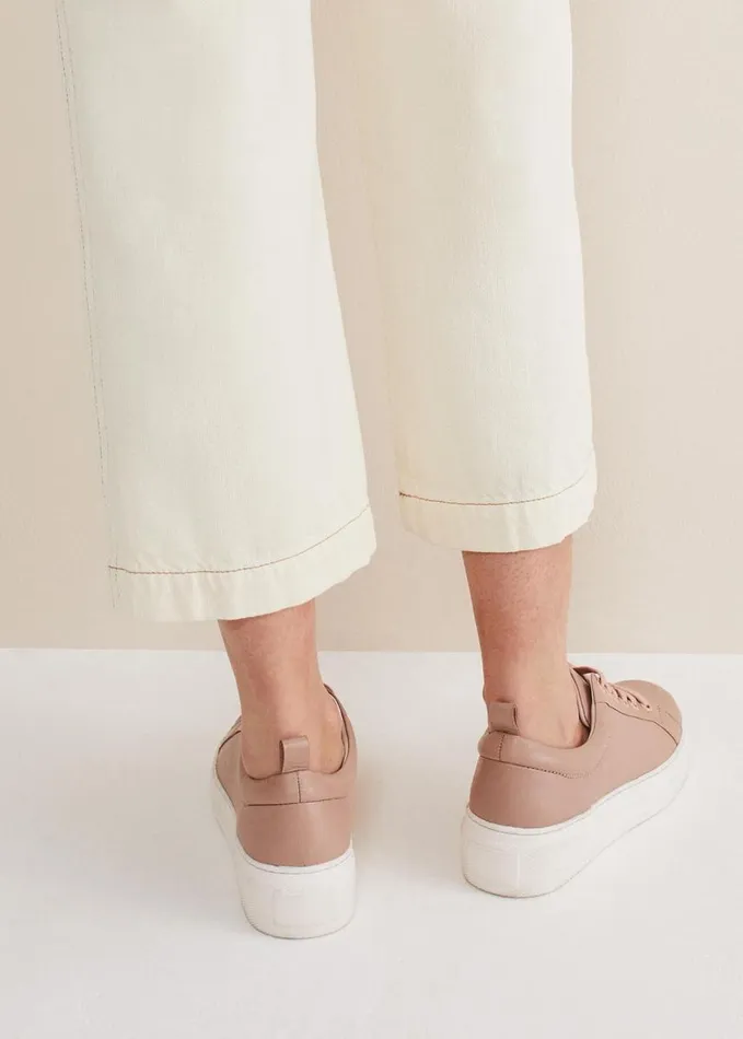 Phase Eight Platform Trainers Light Pink Women Flats