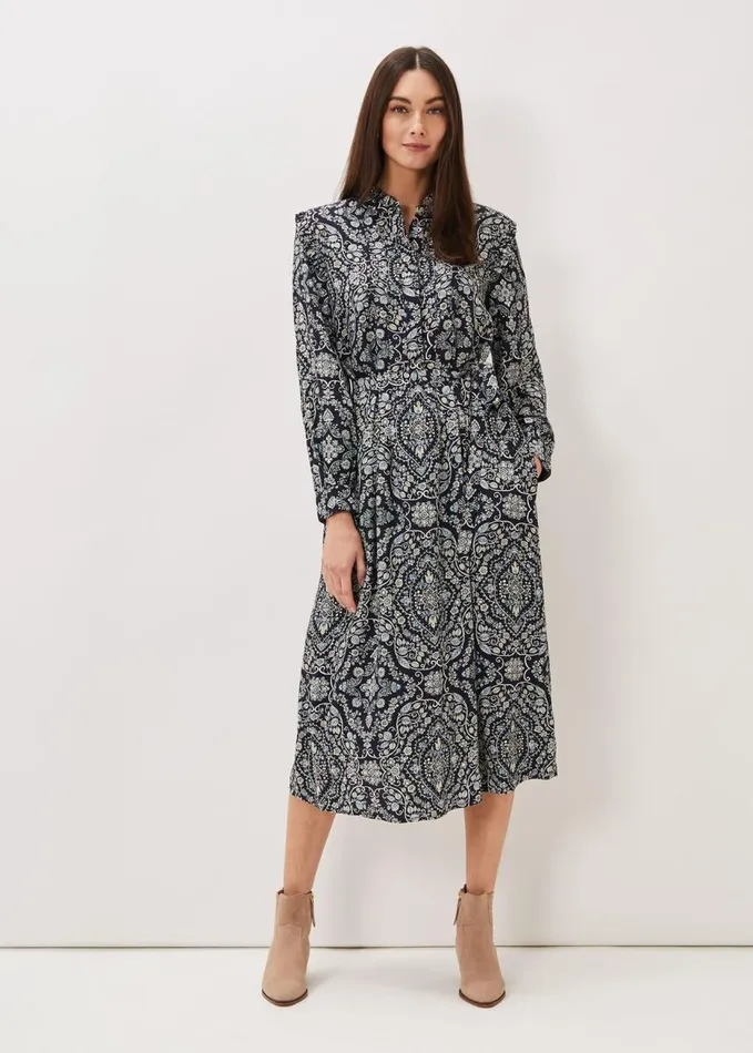 Phase Eight Polly Paisley Print Midi Dress Multicoloured Women Dresses