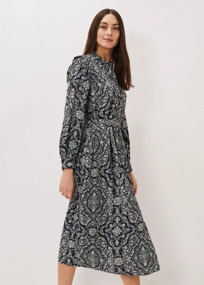 Phase Eight Polly Paisley Print Midi Dress Multicoloured Women Dresses