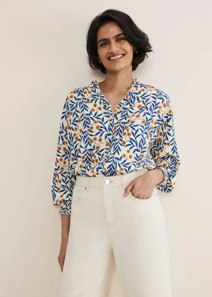 Phase Eight Poppy Floral Blouse Creammulti Women Shirts and Blouses