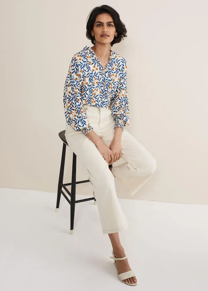 Phase Eight Poppy Floral Blouse Creammulti Women Shirts and Blouses