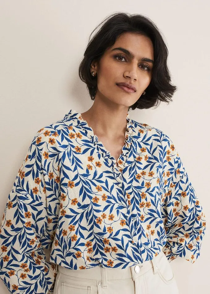Phase Eight Poppy Floral Blouse Creammulti Women Shirts and Blouses
