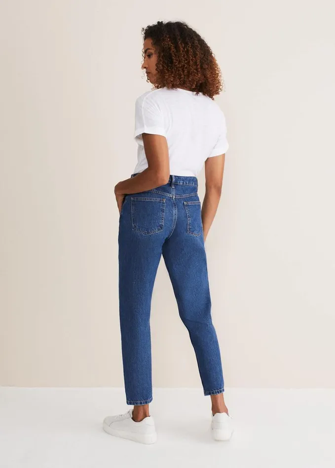 Phase Eight Prue Mom Jeans Mid Wash Blue Women Trousers