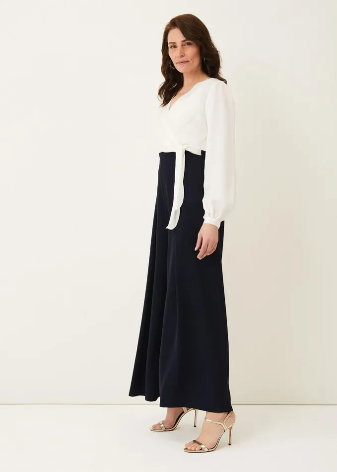 Phase Eight Rachael Wide Leg Jumpsuit Ivorynavy Women Dresses