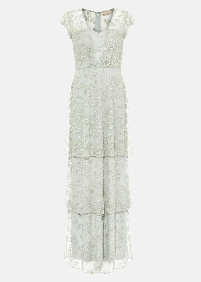 Phase Eight Rai Beaded Maxi Dress Mint Women Dresses