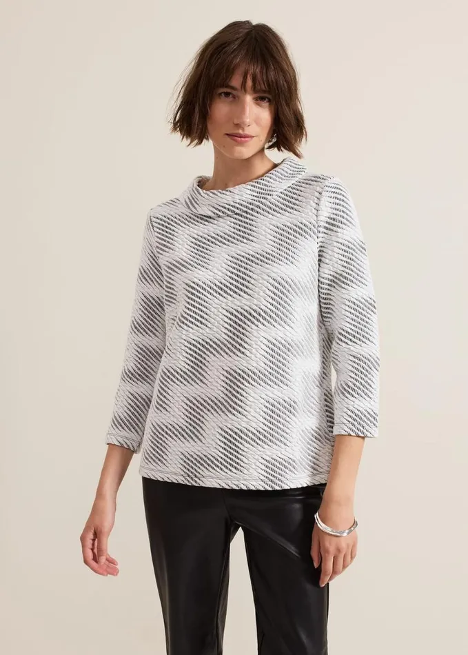 Phase Eight Rena Textured Top Blackivory Women Tops and TShirts