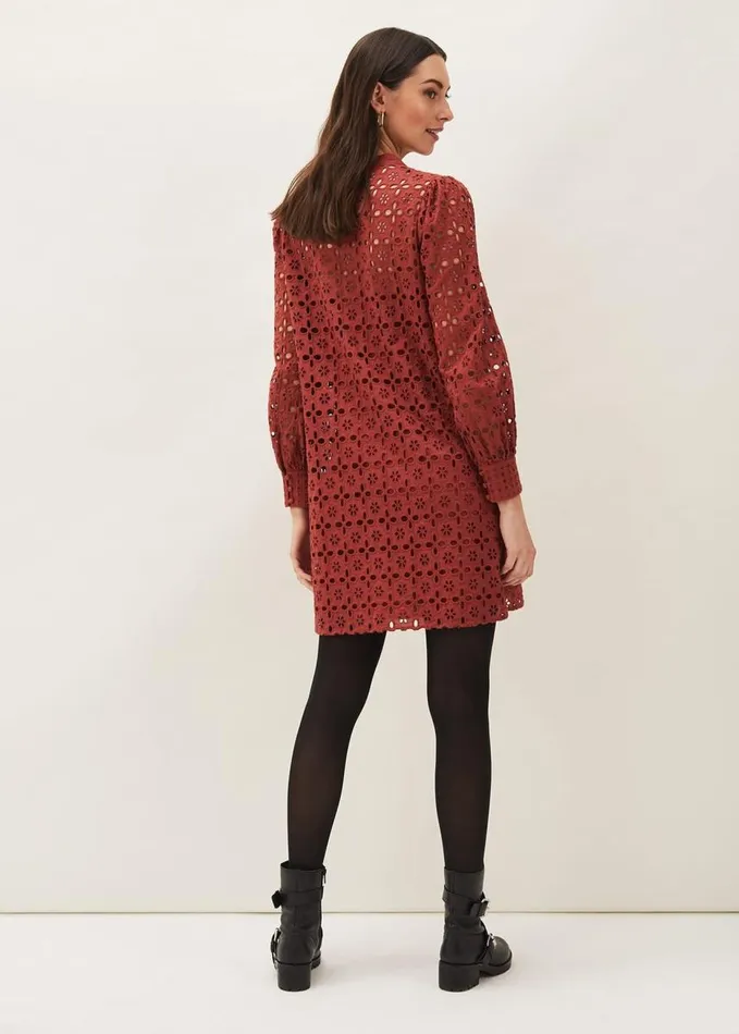 Phase Eight Rihanna Broderie Tunic Dress Spice Women Dresses