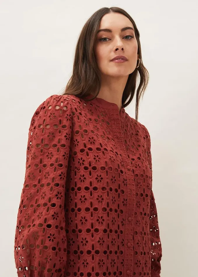 Phase Eight Rihanna Broderie Tunic Dress Spice Women Dresses