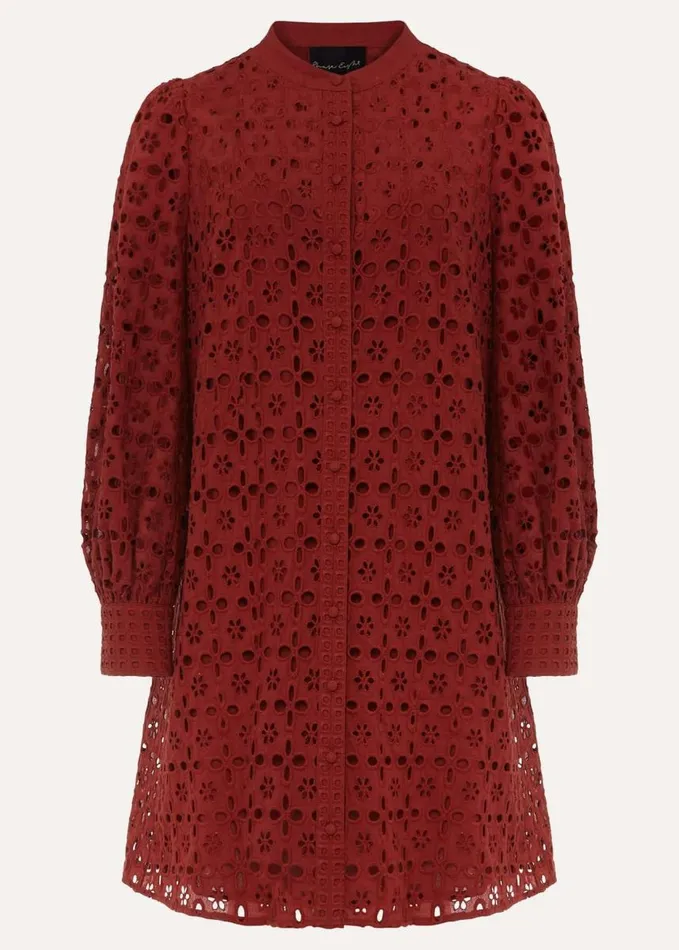 Phase Eight Rihanna Broderie Tunic Dress Spice Women Dresses