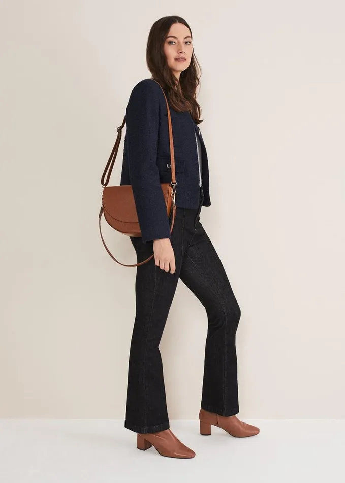 Phase Eight Ripley Tweed Jacket Navy Women Coats