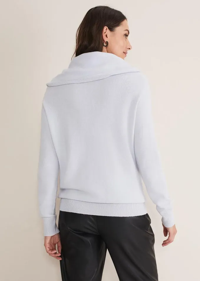 Phase Eight Rylee Roll Neck Knit Ice Blue Women Knitwear