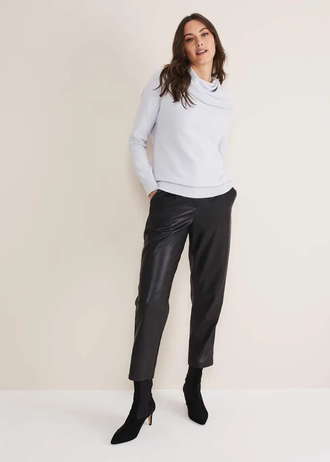 Phase Eight Rylee Roll Neck Knit Ice Blue Women Knitwear