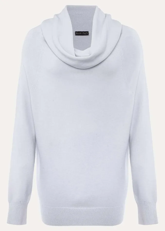 Phase Eight Rylee Roll Neck Knit Ice Blue Women Knitwear