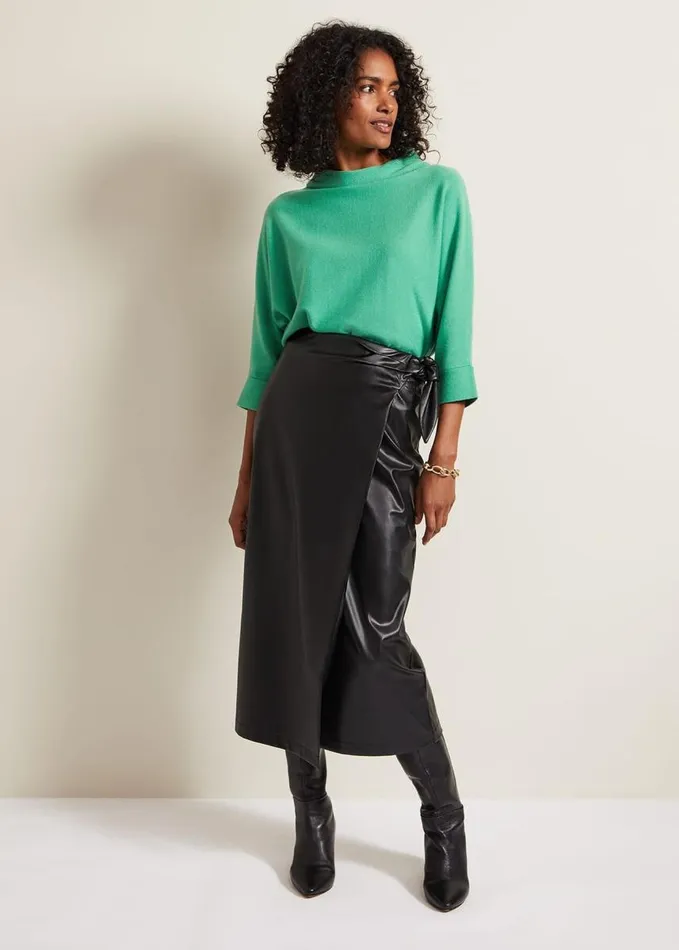 Phase Eight Salima Funnel Jumper Green Women Knitwear