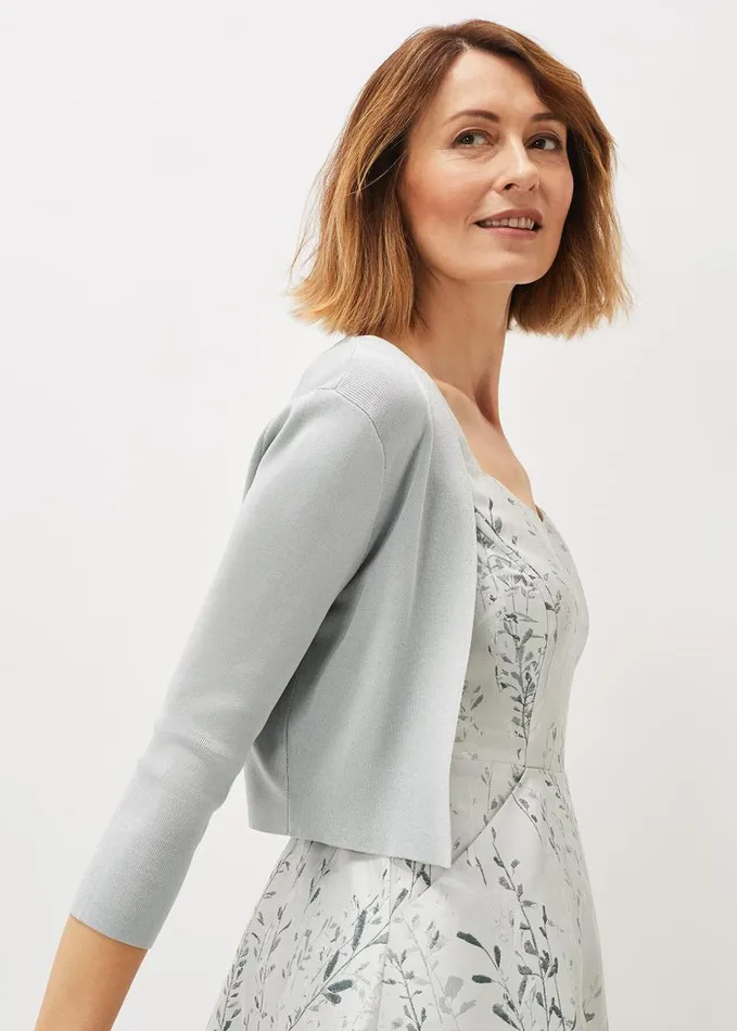 Phase Eight Salma Lightweight Knitted Jacket Eau De Nil Women Knitwear