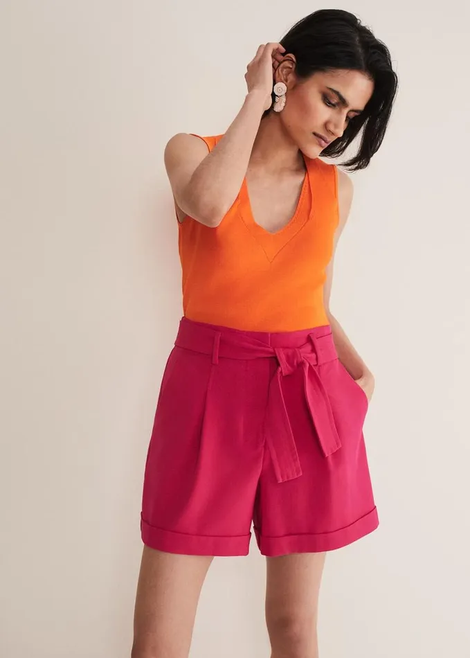 Phase Eight Scarlett Knitted Top Orange Women Knitwear