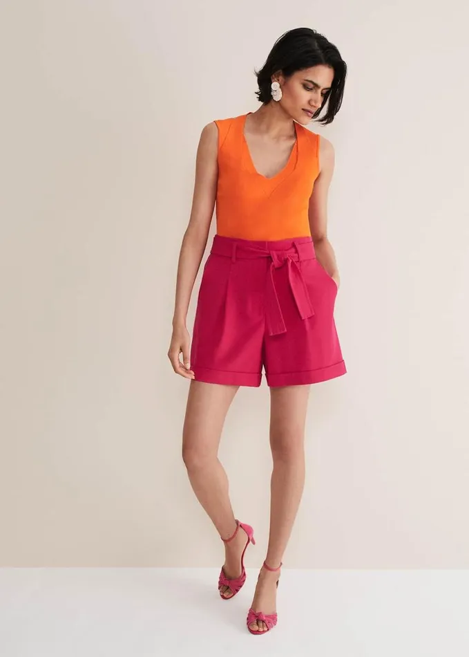 Phase Eight Scarlett Knitted Top Orange Women Knitwear