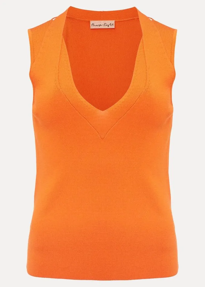 Phase Eight Scarlett Knitted Top Orange Women Knitwear