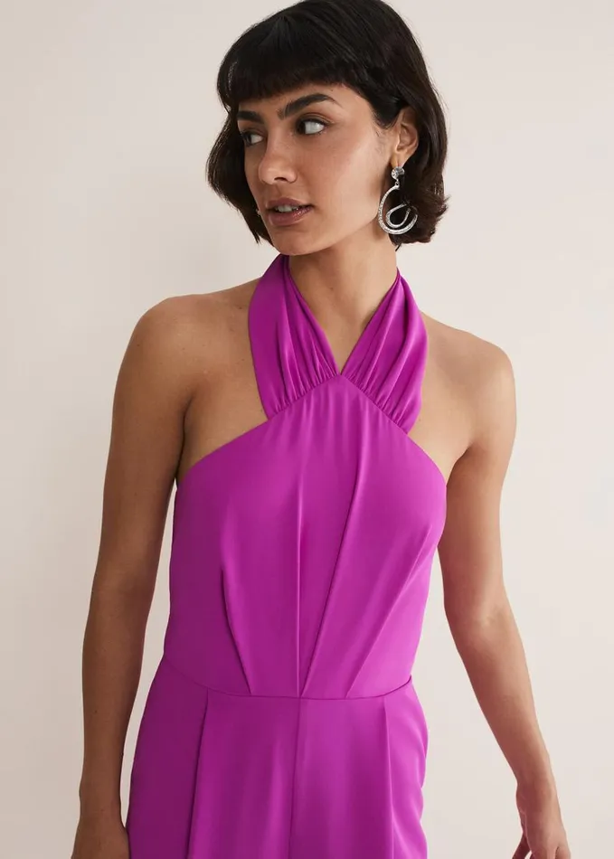 Phase Eight Simone Wide Leg Jumpsuit Fuschia Women Dresses