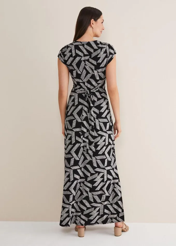 Phase Eight Siobhan Abstract Maxi Dress Blackwhite Women Dresses