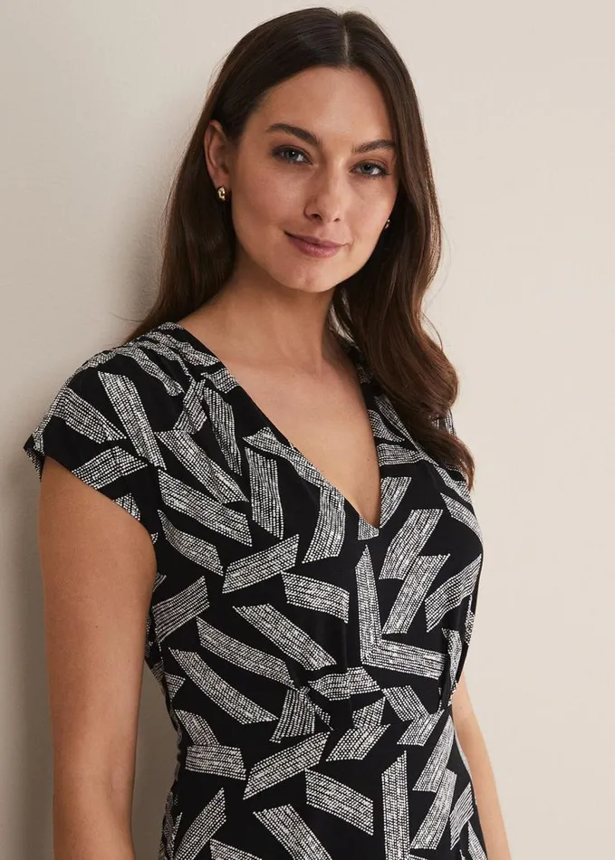 Phase Eight Siobhan Abstract Maxi Dress Blackwhite Women Dresses