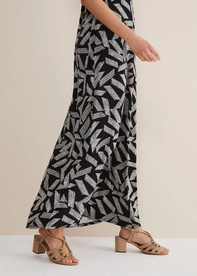 Phase Eight Siobhan Abstract Maxi Dress Blackwhite Women Dresses