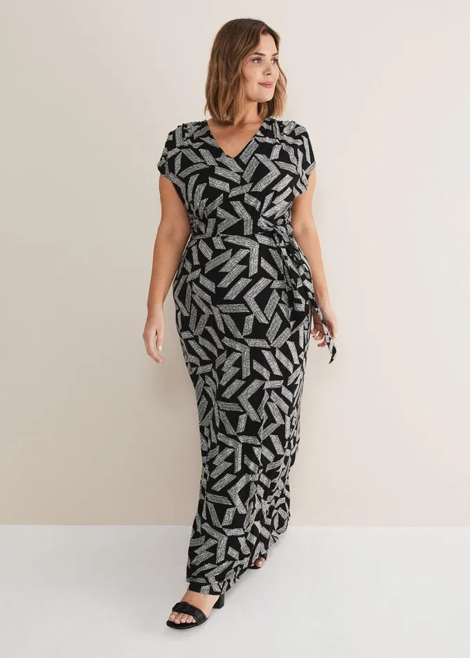 Phase Eight Siobhan Abstract Maxi Dress Blackwhite Women Dresses