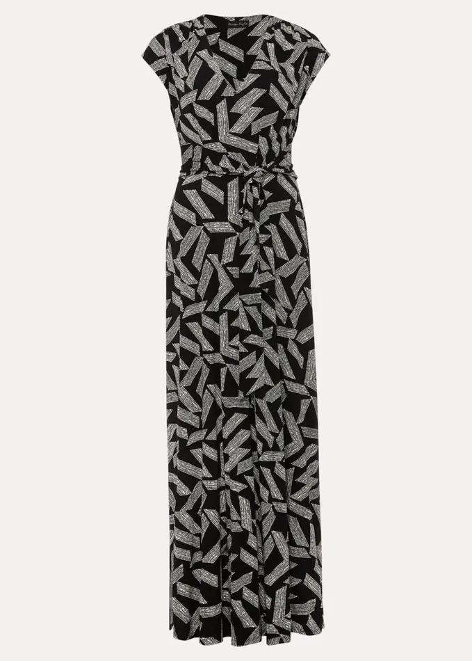 Phase Eight Siobhan Abstract Maxi Dress Blackwhite Women Dresses
