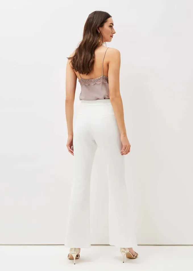 Phase Eight Solange Flared Suit Trousers Ivory Women Trousers