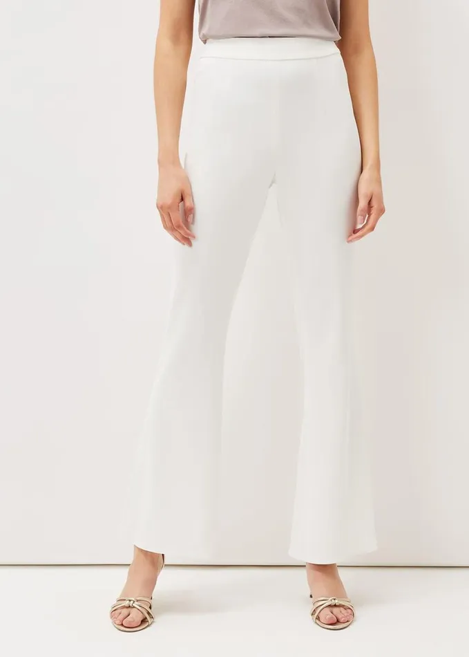 Phase Eight Solange Flared Suit Trousers Ivory Women Trousers
