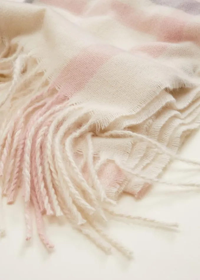 Phase Eight Sollie Check Scarf Ivory Women Scarves