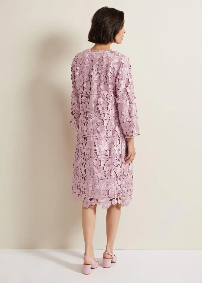 Phase Eight Tallula Lace Coat Pink Women Jackets
