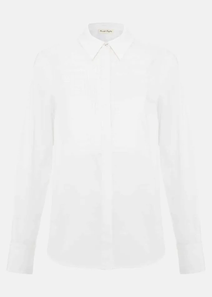 Phase Eight Tiana Tuxedo Shirt Ivory Women Shirts and Blouses