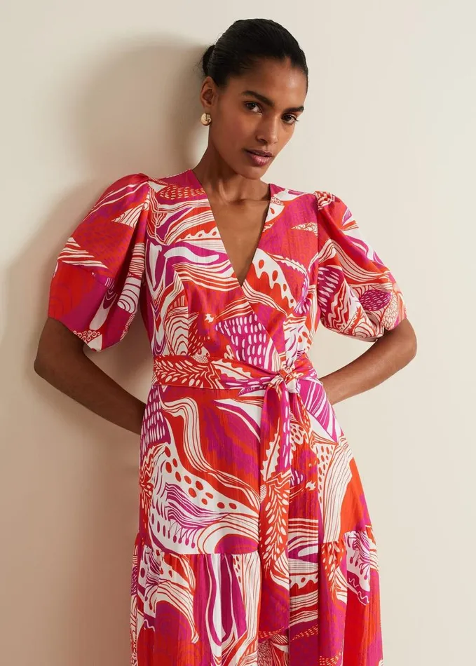 Phase Eight Tilda Red Midi Dress Red Women Dresses