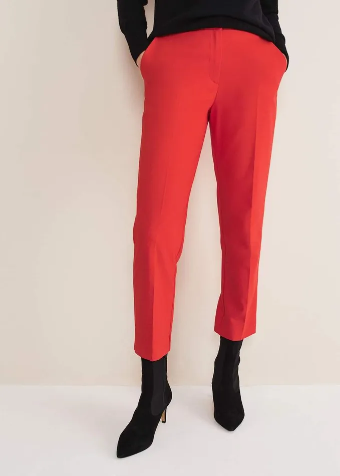Phase Eight Ulrica Straight Leg Trousers Red Women Trousers