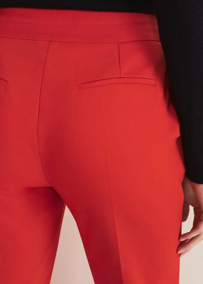 Phase Eight Ulrica Straight Leg Trousers Red Women Trousers
