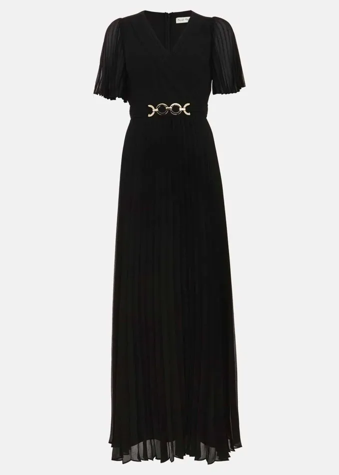 Phase Eight Yasmina Pleated Maxi Dress Black Women Dresses