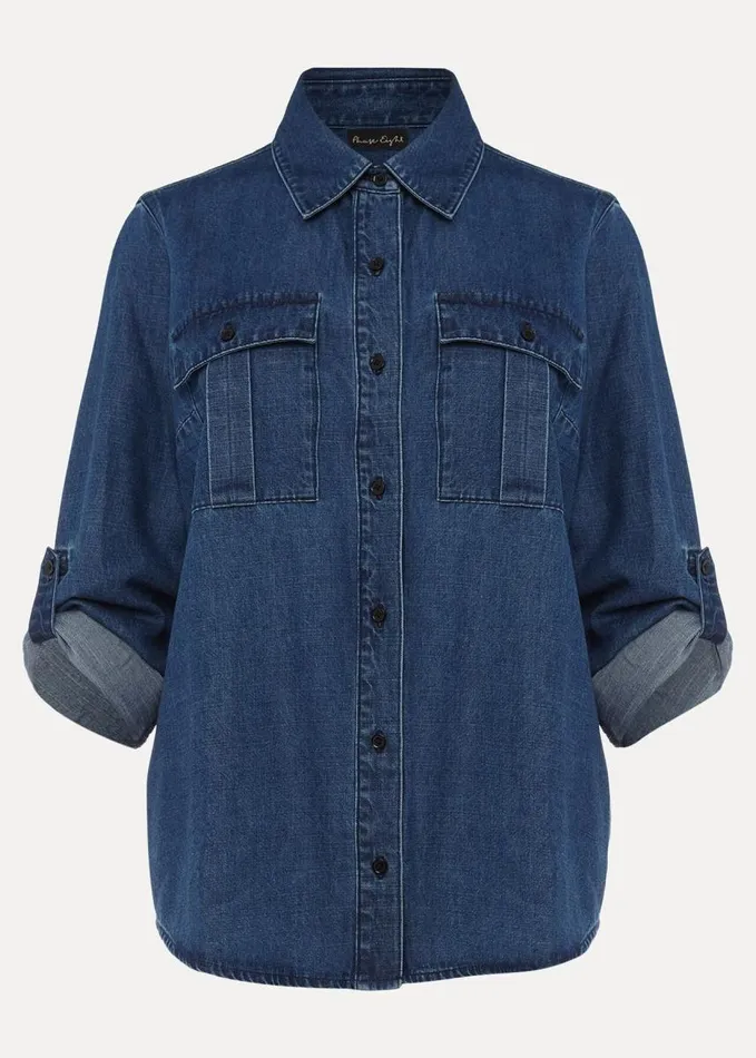 Phase Eight Zen Denim Over Shirt Indigo Women Shirts and Blouses
