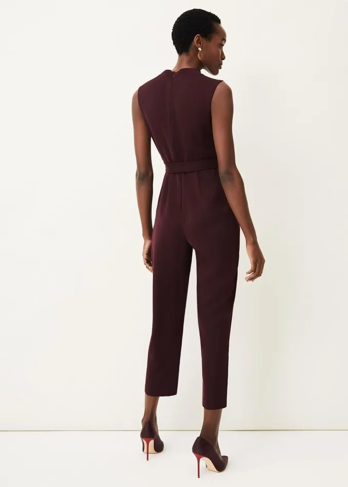 Phase Eight Zinnia Cowl Neck Jumpsuit Wine Women Dresses