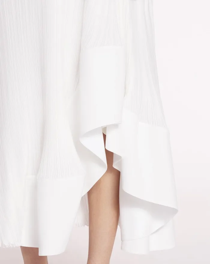 Pleated Dress With Straps Off White Women Lanvin Dresses