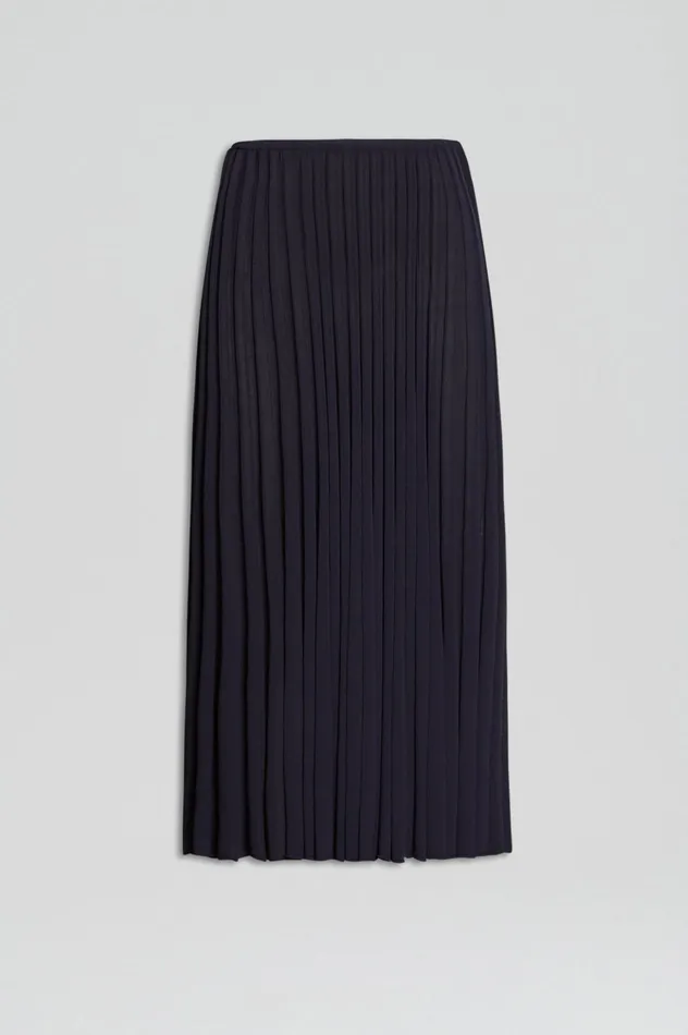 PLEATED RIB SKIRT 16 NAVY Skirts Scanlan Theodore Women