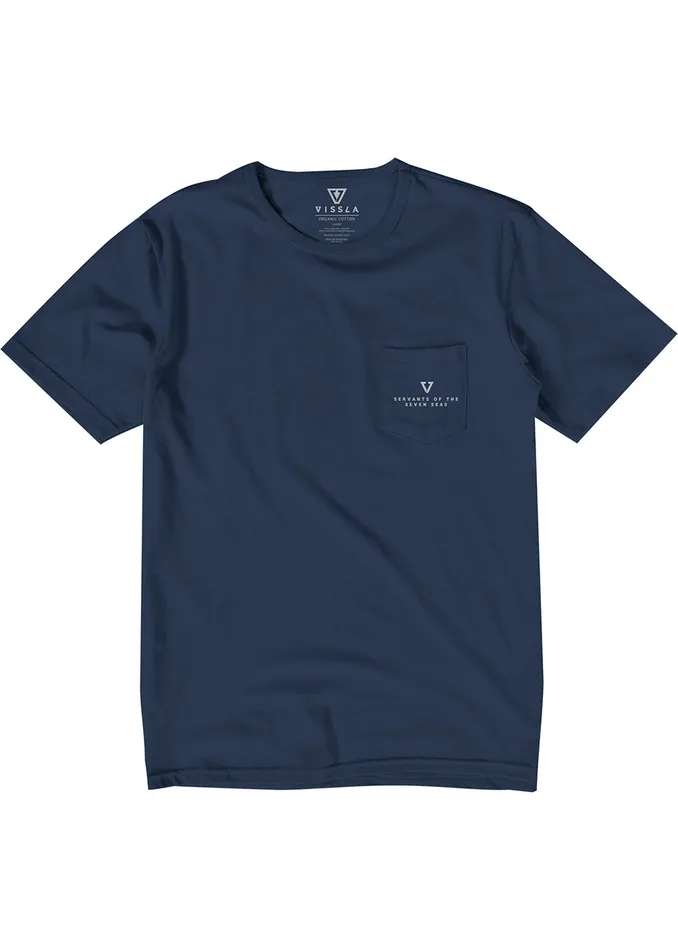 Premium Tees Elevation Organic Pkt Tee Dark Denim 8211 Vissla Men