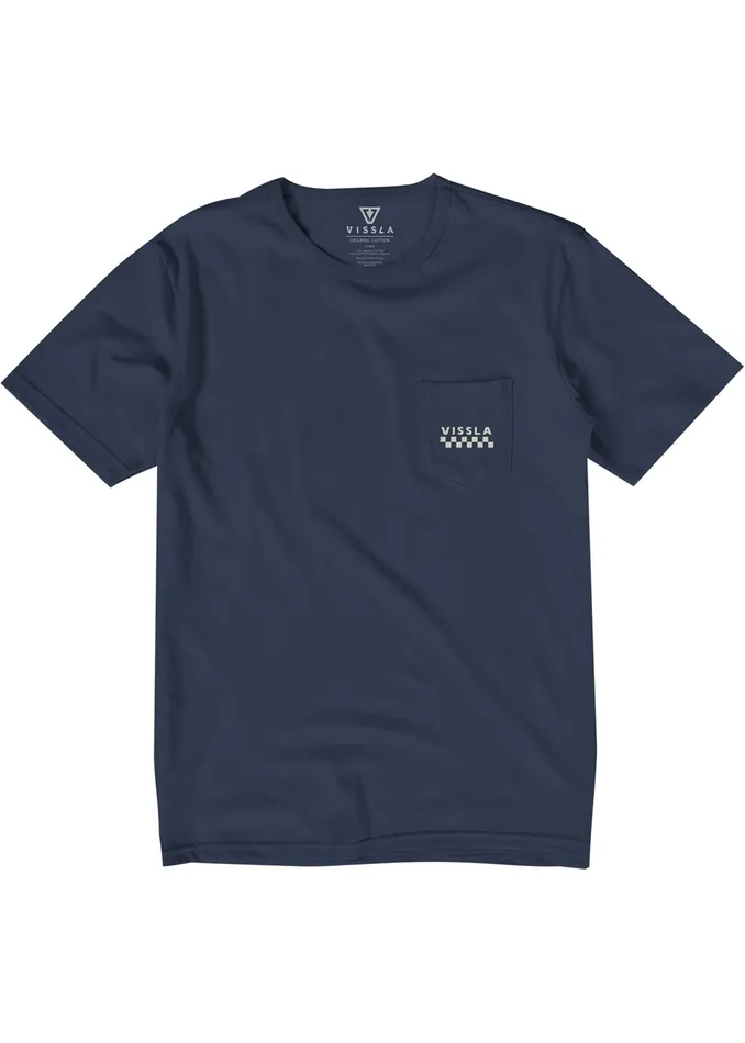 Premium Tees Men Vissla Wave Racers Organic Pkt Tee Dark Denim Premium Tees Men Vissla Wave Racers Organic Pkt Tee Dark Denim