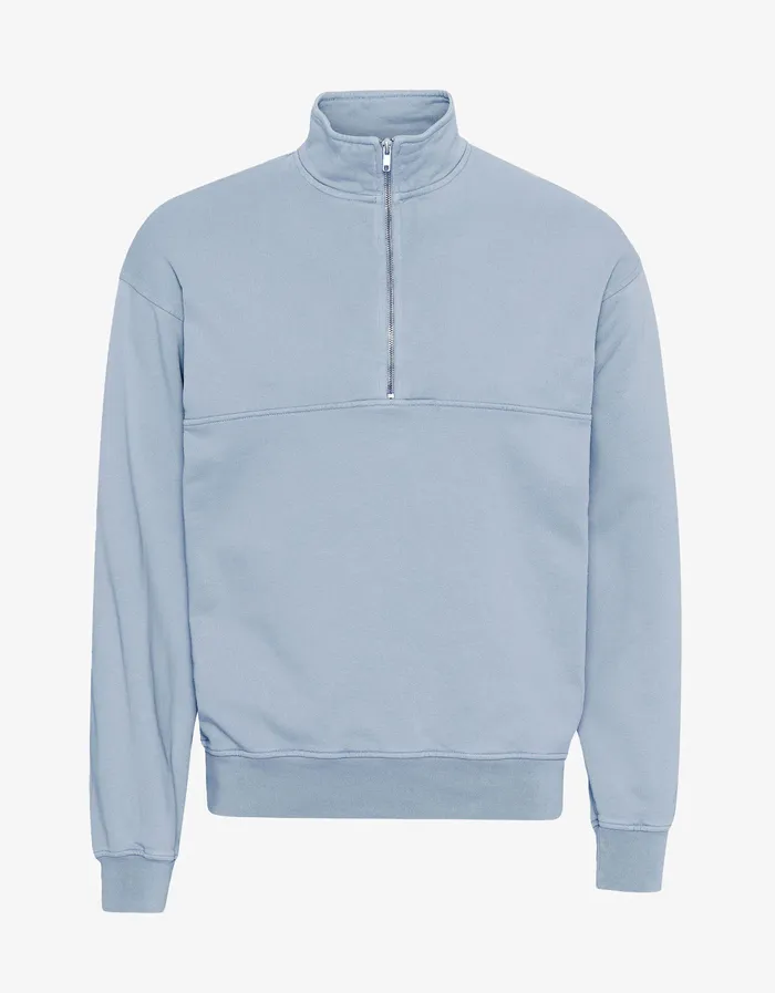 Quarter Zips Women Organic Quarter Zip 8211 Powder Blue Colorfulstandard