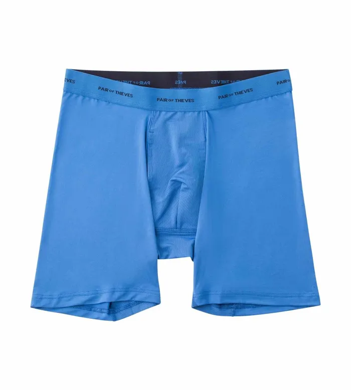 Quick Dry Action Blend Long Boxer Briefs Blue Underwear 3 Pack Men Pair Of Thieves Long Boxer Briefs
