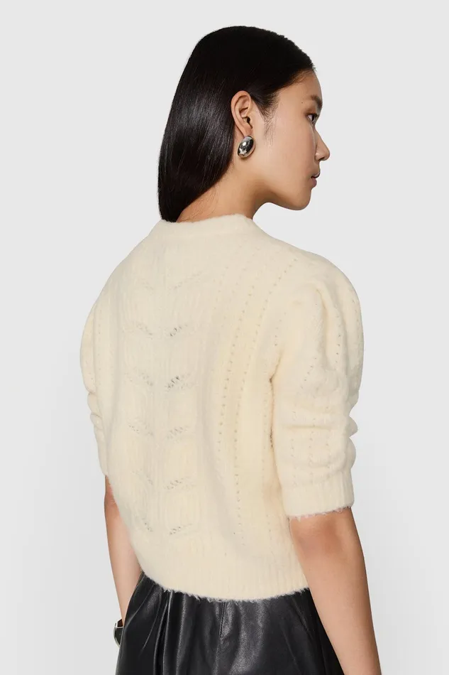 Rebecca Minkoff Campbell Puff Sweater Blonde Women Tops