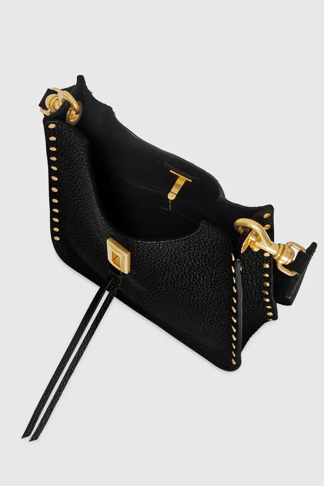 Rebecca Minkoff Darren Mini Feed Black Women Crossbody Bags