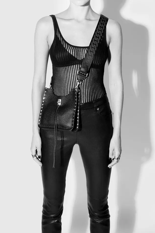 Rebecca Minkoff Darren Mini Feed Black Women Crossbody Bags